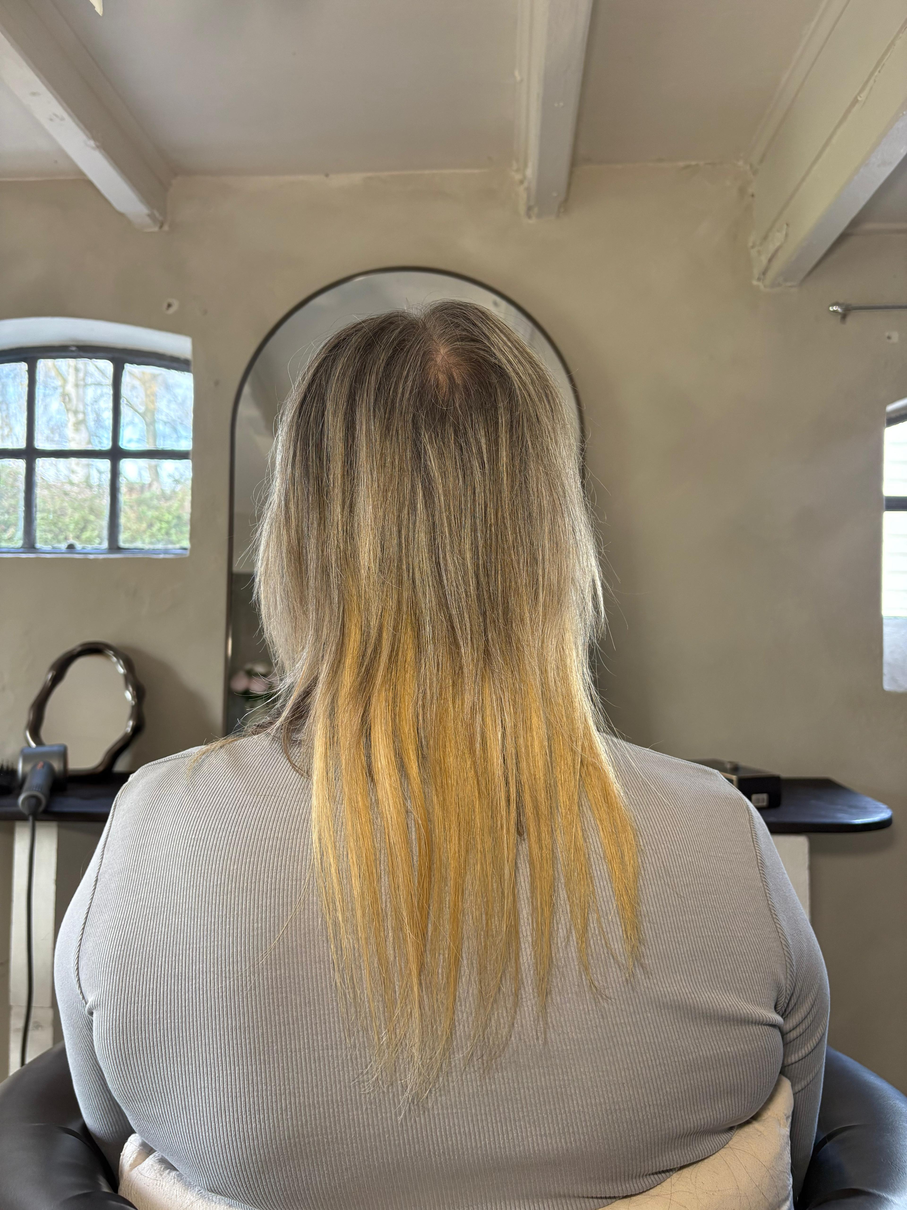 Hair extensions Ede — voor (beschadigd haar)